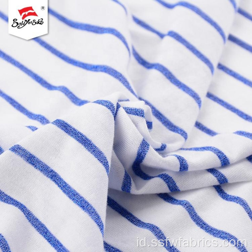 Disesuaikan Soft Hand Feel Polyester Stripe Fabric